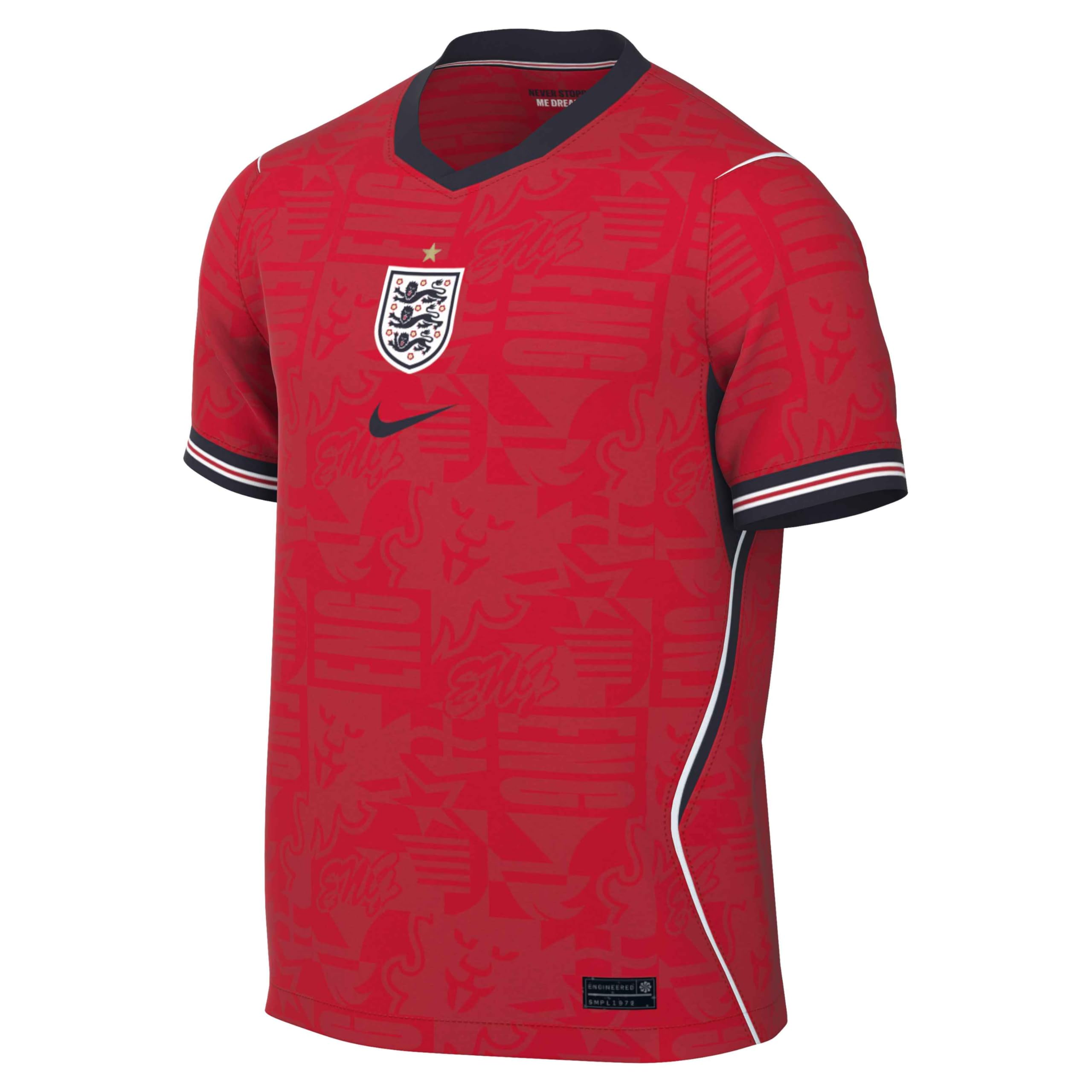 Nike Men's ENT Dri-Fit SS Stadium Away Jersey, Speed Red/Obsidian/White/Obsid, S