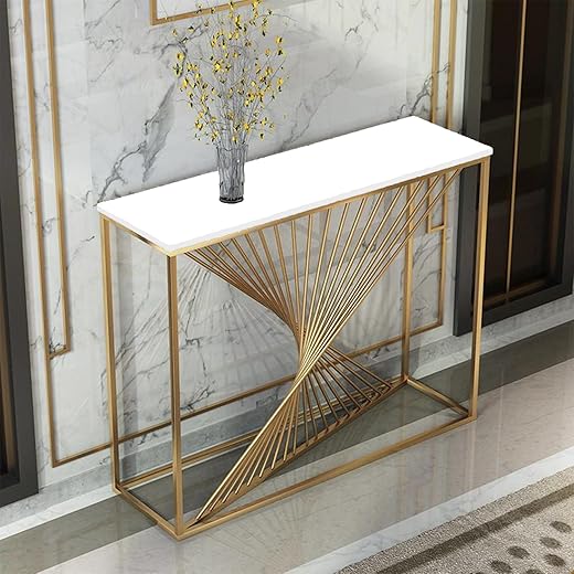 Metal Console Table Golden Finish