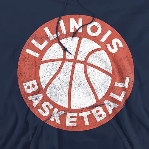 Miniatura 2 de University of Illinois Sudadera con capucha oficial de Illinois Circle Basketball unisex para adultos