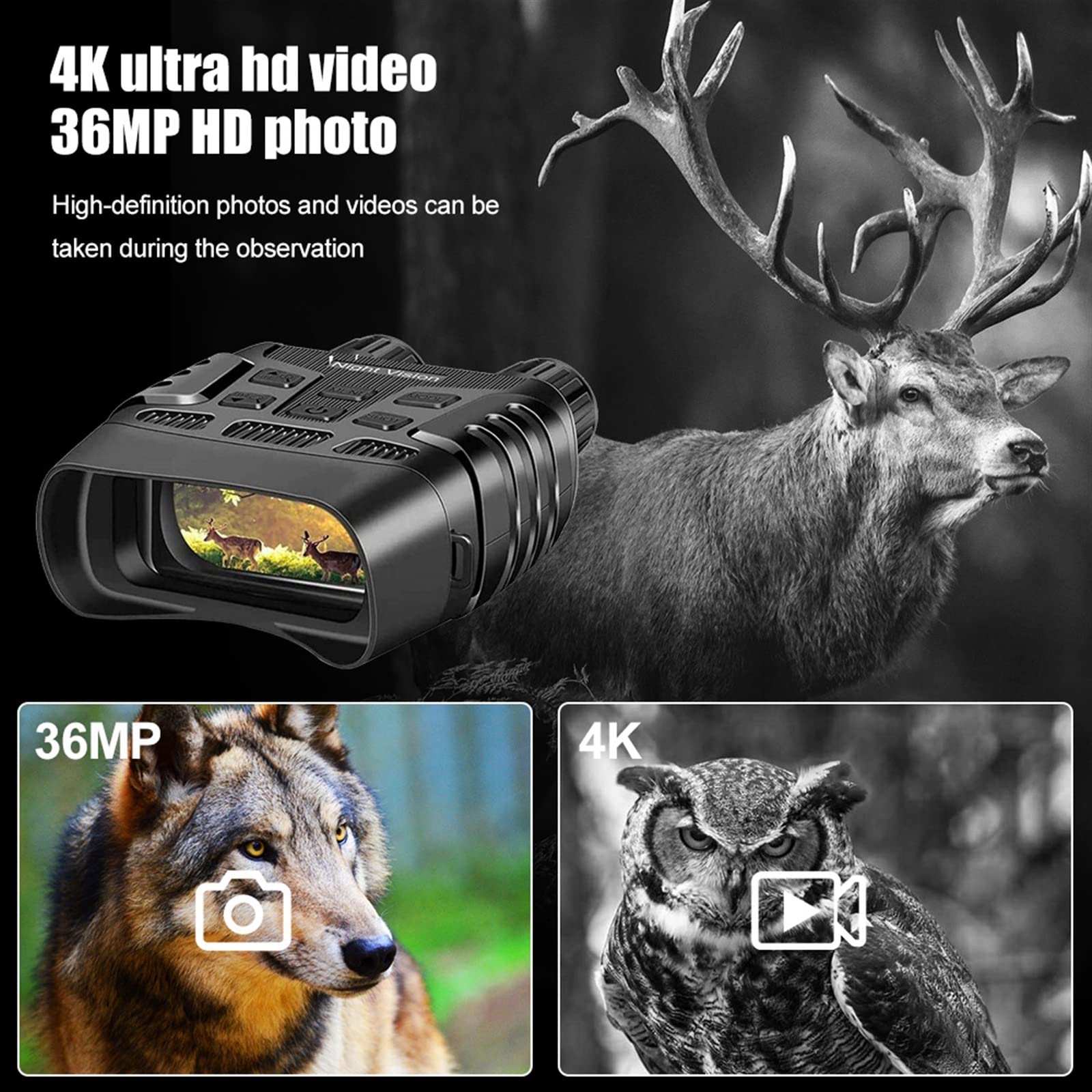 8x cyfrowe gogle noktowizyjne lornetki NV2180 NV3180 4K 1080P Zoom zakres podczerwieni IR polowanie kamera kempingowa nagrywanie wideo do polowań(NV3180)