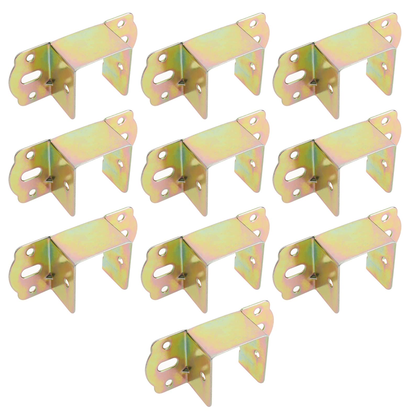 Be In Your Mind 10Pcs Metal Square Bracket Bed Support Iron Bed Hinge Metal Bed Rail Square Frame Brackets Bed Hardware Accessories for Home