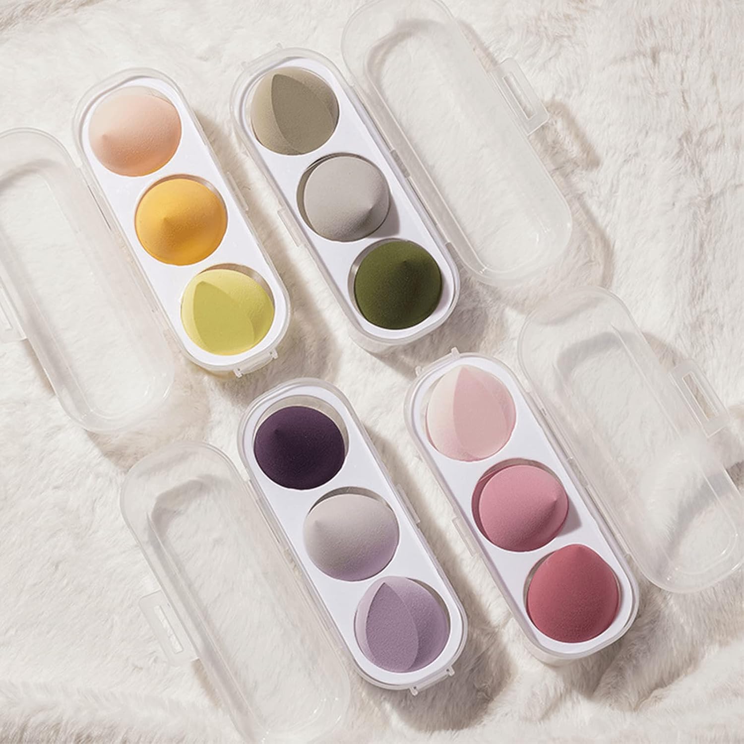 Makeup Sponge 3pcs Makeup Sponges for Foundation Blending Sponges for Makeup Sponge Beauty Blender Sponge Pink Latex Free and Vegan Make up Sponges for Face with a Storage Case (3, Pink) : Beauty & Personal Care