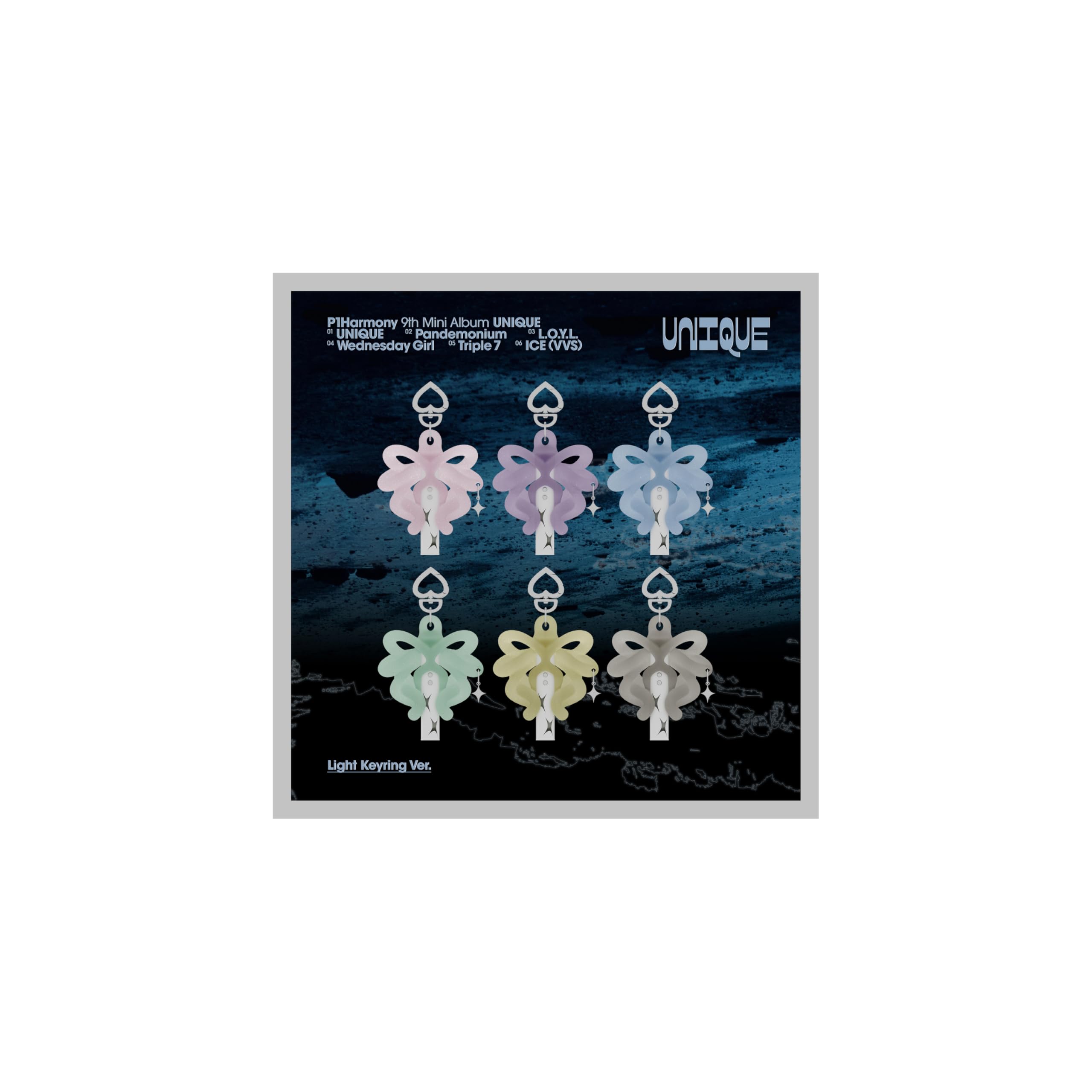 Amazon.com: (Light Keyring 6 Version Set) P1harmony UNIQUE 9th