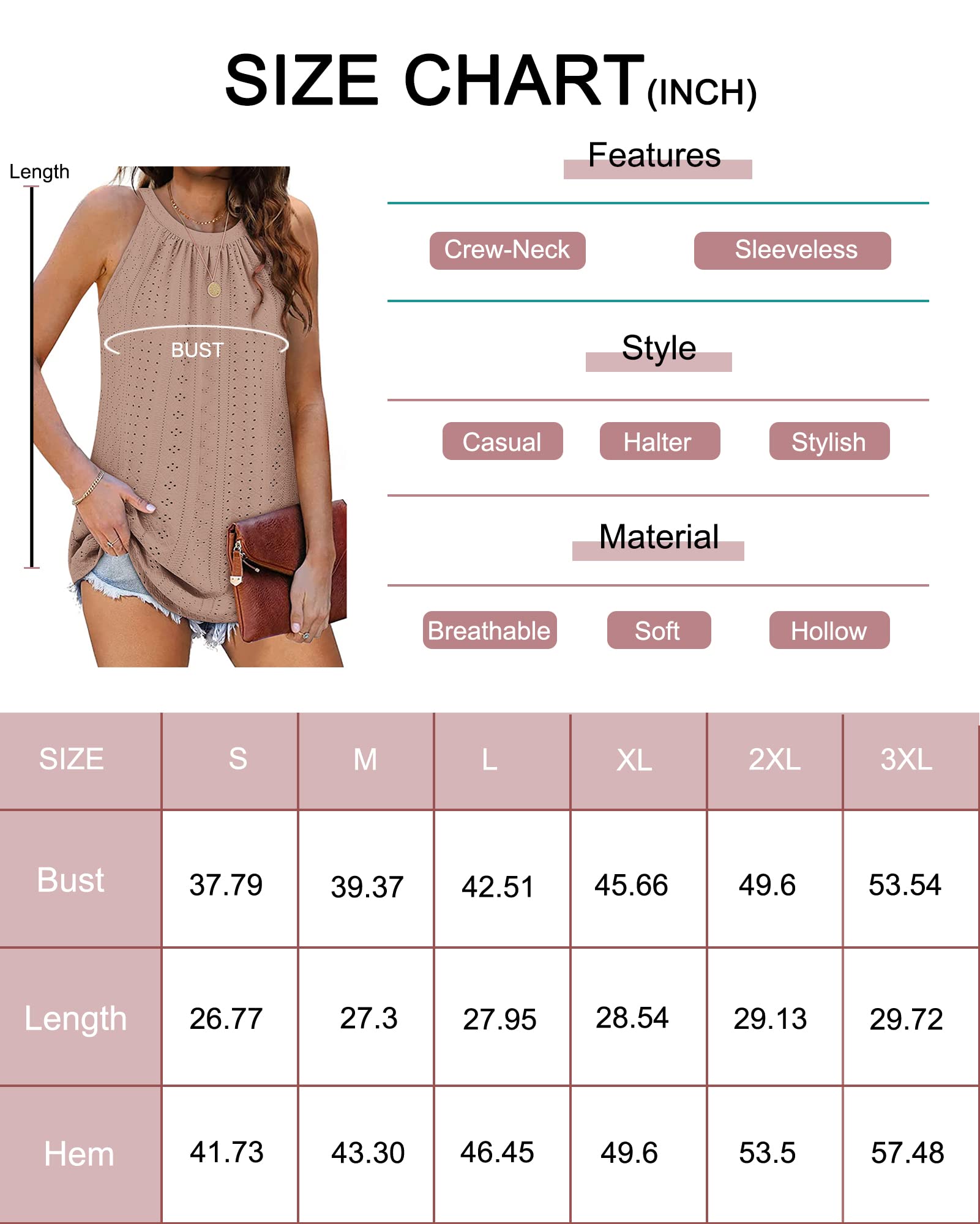 WNEEDU Canotte Donna Estiva Top con Collo Halter Senza Maniche Cami Shirt Canotta Donna Elegante
