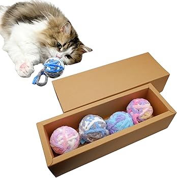 Amazon | Pawsible にゃんころボール猫用おもちゃ 鈴入り毛糸ボール
