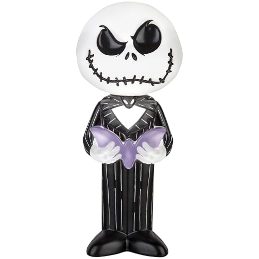 Gemmy Jack Skellington Blow Mold Decoration | Nightmare Before Christmas 14 Inch Figure Halloween Decor Standard