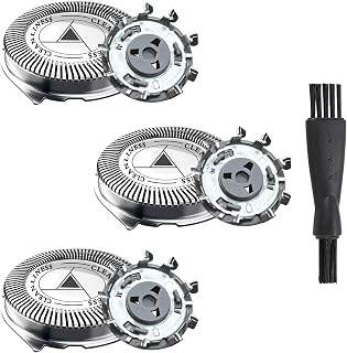 3 unidades SH30/50 Cabezal de repuesto para afeitadora compatible con maquinilla de afeitar Series 1000, 2000, 3000, 5000 y AT8xx/AT7xx/PT8xx/PT7xx/S5xxx, con cepillo de limpieza, cabezales de