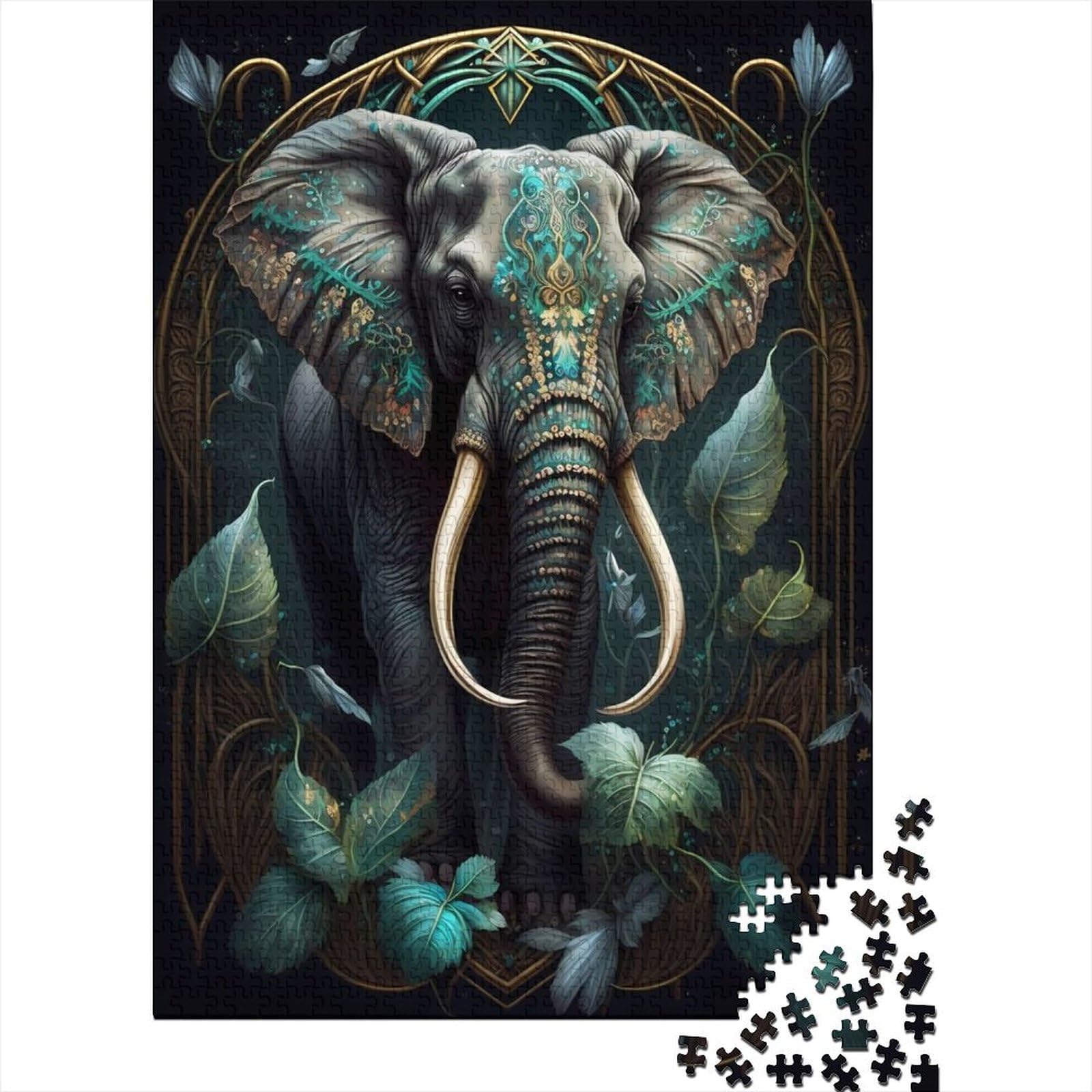 1000 Pieces Imaginary World Elephant Square Puzzle for Adults for Adults, Paper Puzzles for Adults And 38x26cm/1000pcs — image 1