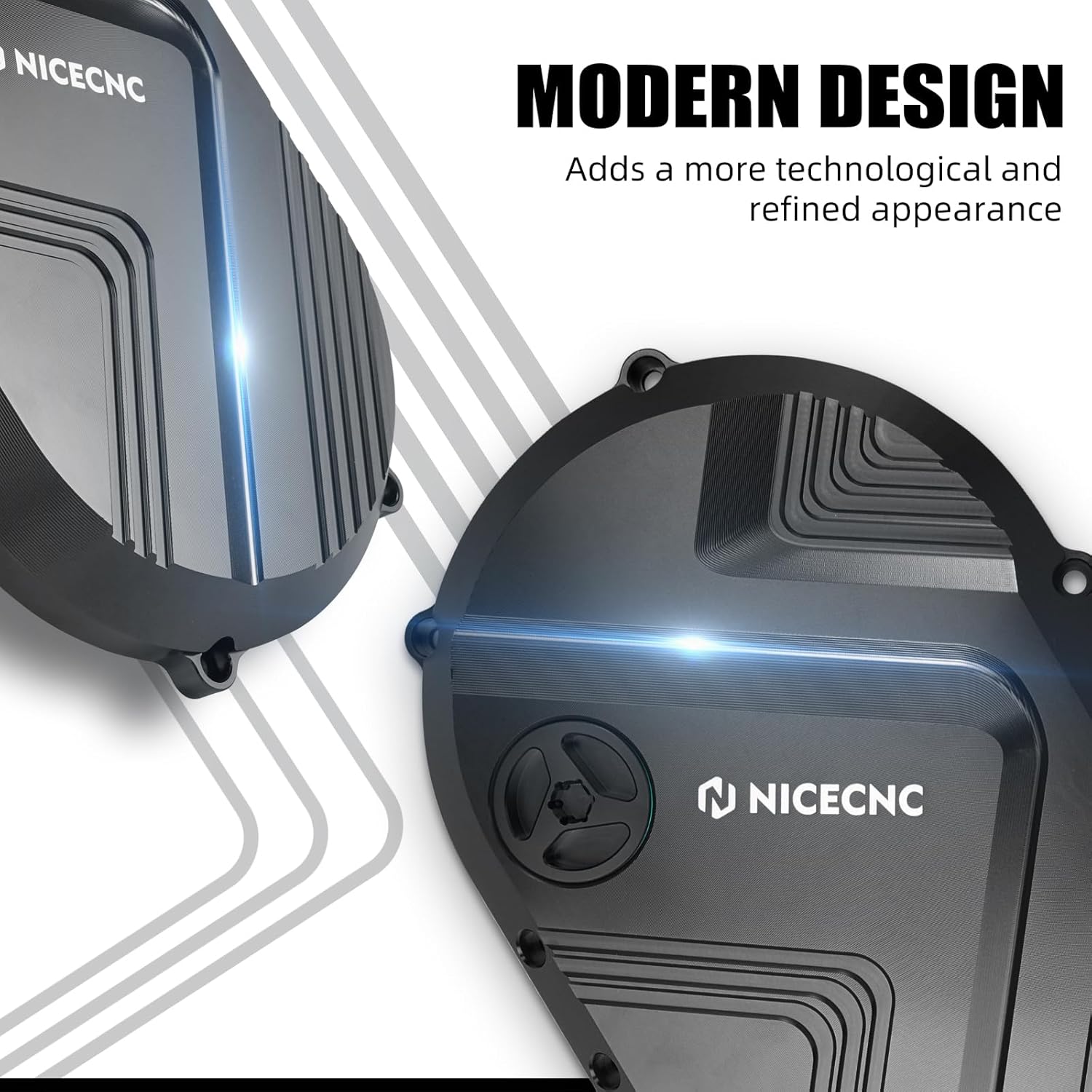 NICECNC Black Right Motor Cover Guard Compatible with Stark VARG MX/EX 2024-2025, CNC Precision Machining,Rugged T6061 Aluminum, Anodized&Thicker for Ultimate Protection,Off-Road Seekers Enthusiasts