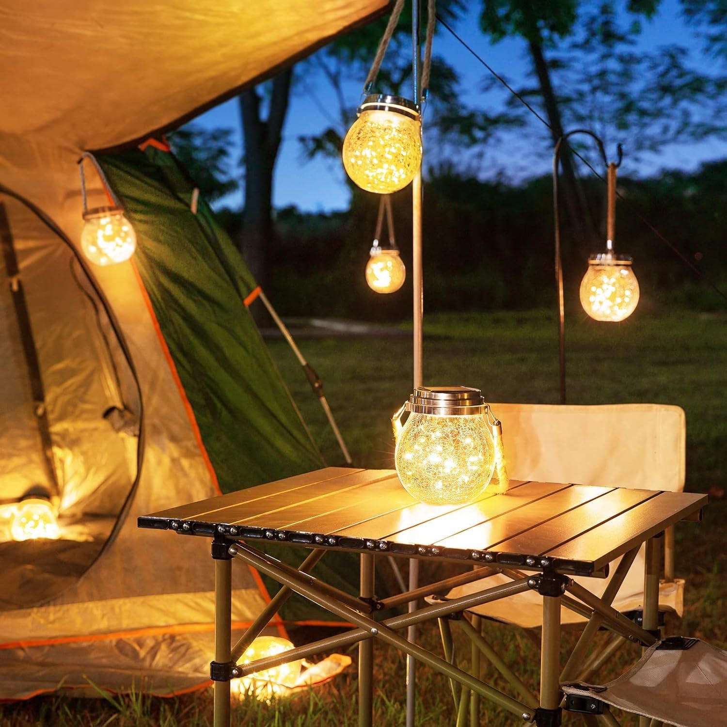 YZYOE LED Solar Wishing Bottle Lights,Outdoor Courtyard Decoration Glass Bottle Warm Light Pendant lamp Wireless Dusk to Dawn Waterproof Garden Road Landscape lamp - Image 4