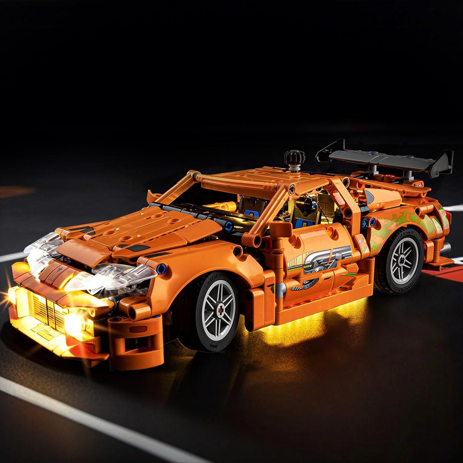 Kyglaring LED Light Kit Compatible with Lego Fast and Furious Toyota Supra MK4 42204 Building Blocks, Upgraded Lighting Accessories for 42204 Model Set, (Model Not Included), Classic Version