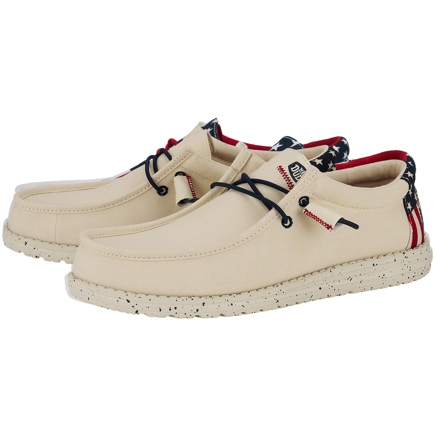 Hey Dude Wally Americana Wide Off White Size M7 | Men