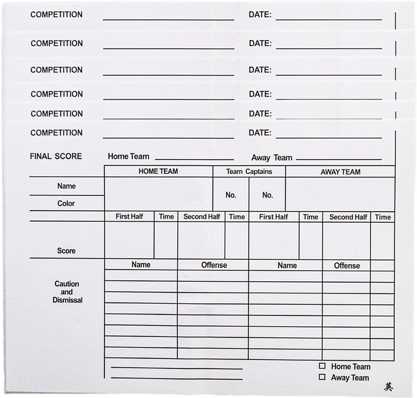 Amazon.com : SAWHOX Soccer Referee Score Sheets, 100PCS Score Sheets ...