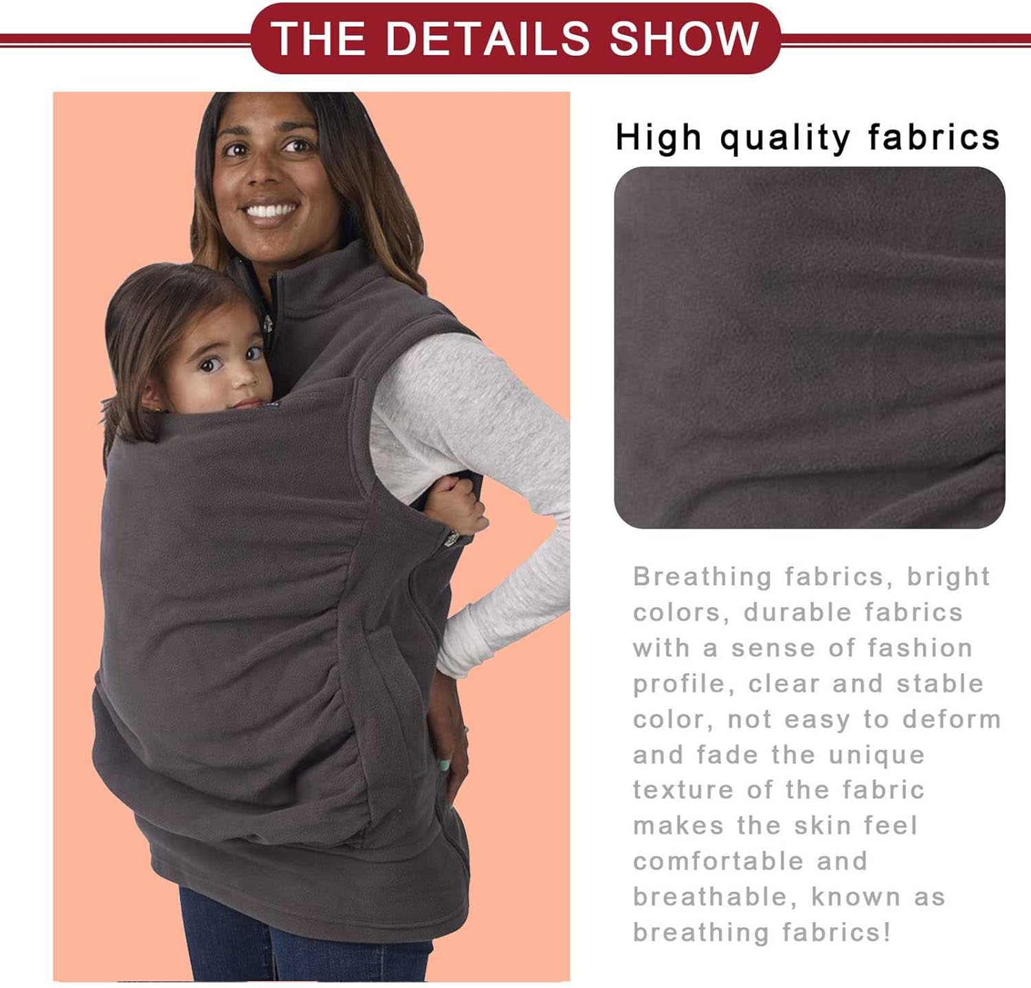 DNJKH Kangaroo Jackets for Mom and Baby Newborn Care Wrap Sleeveless Sweater Vest Autumn and Winter Multifunction Sweatshirt 4 71aH5OTe+AL. AC SL1500