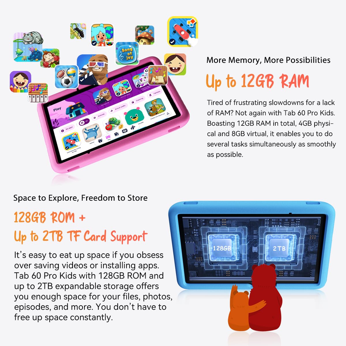 Blackview Tab 60 Pro Kids, Android 15 Children's Tablet, 12GB+