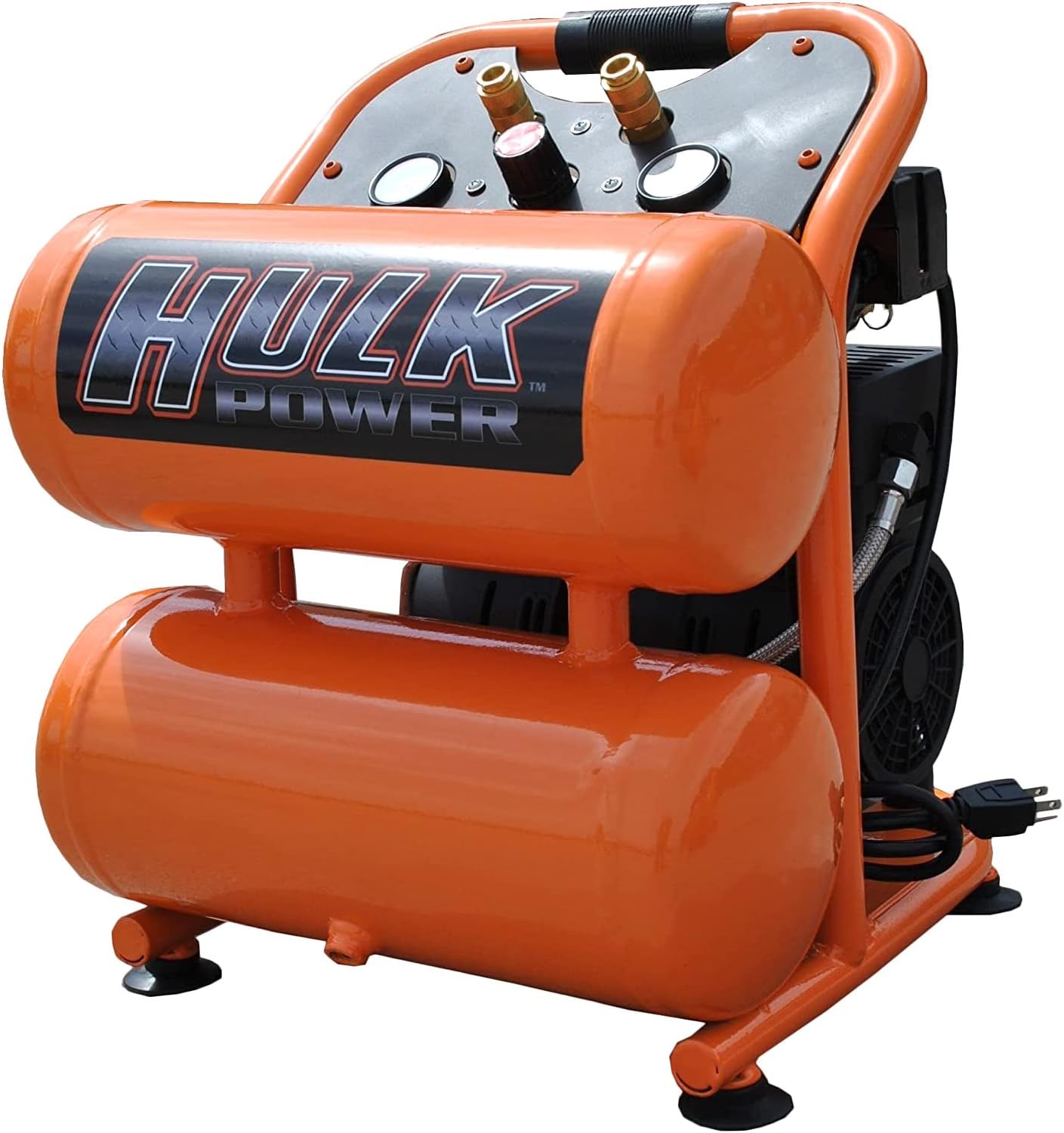 EMAX Hulk Portable Air Compressor - 1hp 4 Gal. Silent Air Compressor with Oil Free Pump & 120 Max PSI - HP15P004SS