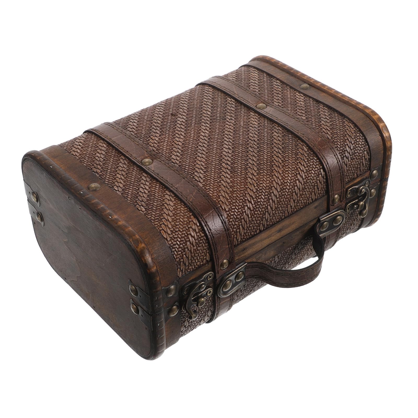 Malle en bois vintage marron comme présent unique et esthétique pour les passionnés