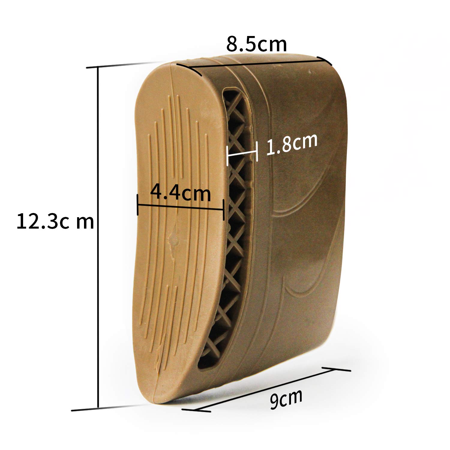 GUGULUZA Gun Butt Stock Recoil Pad para caza tiroteo (marrón)