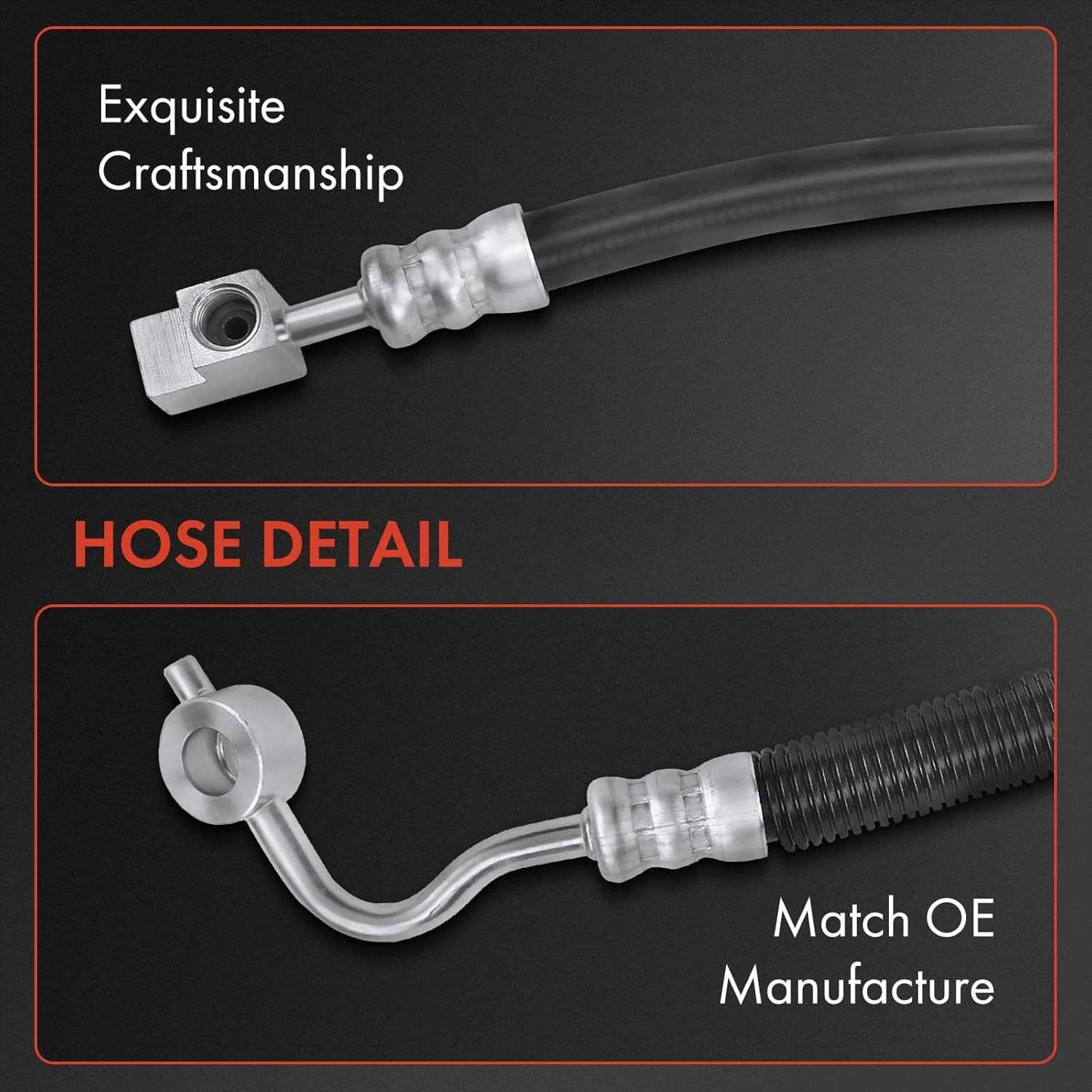 A-Premium Power Steering Pressure Hose Line Assembly Compatible with Nissan Sentra, 200SX 1995 1996 1997, 1.6L, Pump To Gear