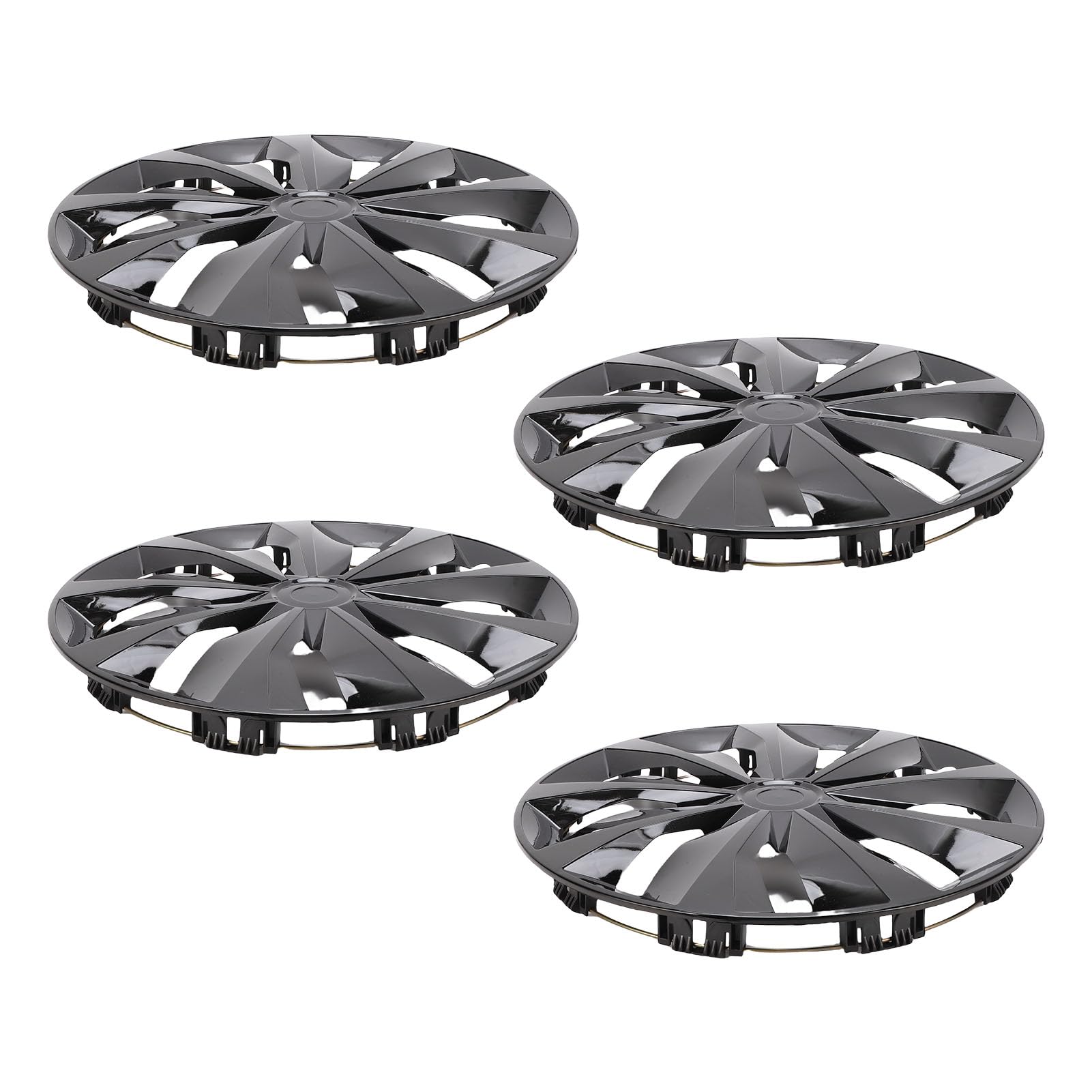 Kołpaki 16-calowe Kołpaki kół Wymiana ABS Snap Fit Uniwersalne do Opon R16 4 szt. Zestaw Pasuje do kół Stalowych Altima 2013-2018 Escape (BLACK)