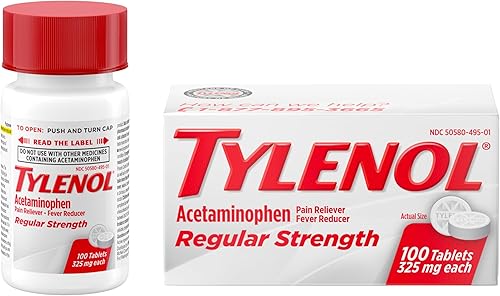 Miniatura 2 de Tylenol Tabletas de fuerza regular, alivio del dolor de acetaminofeno y reductor de fiebre, 100 unidades