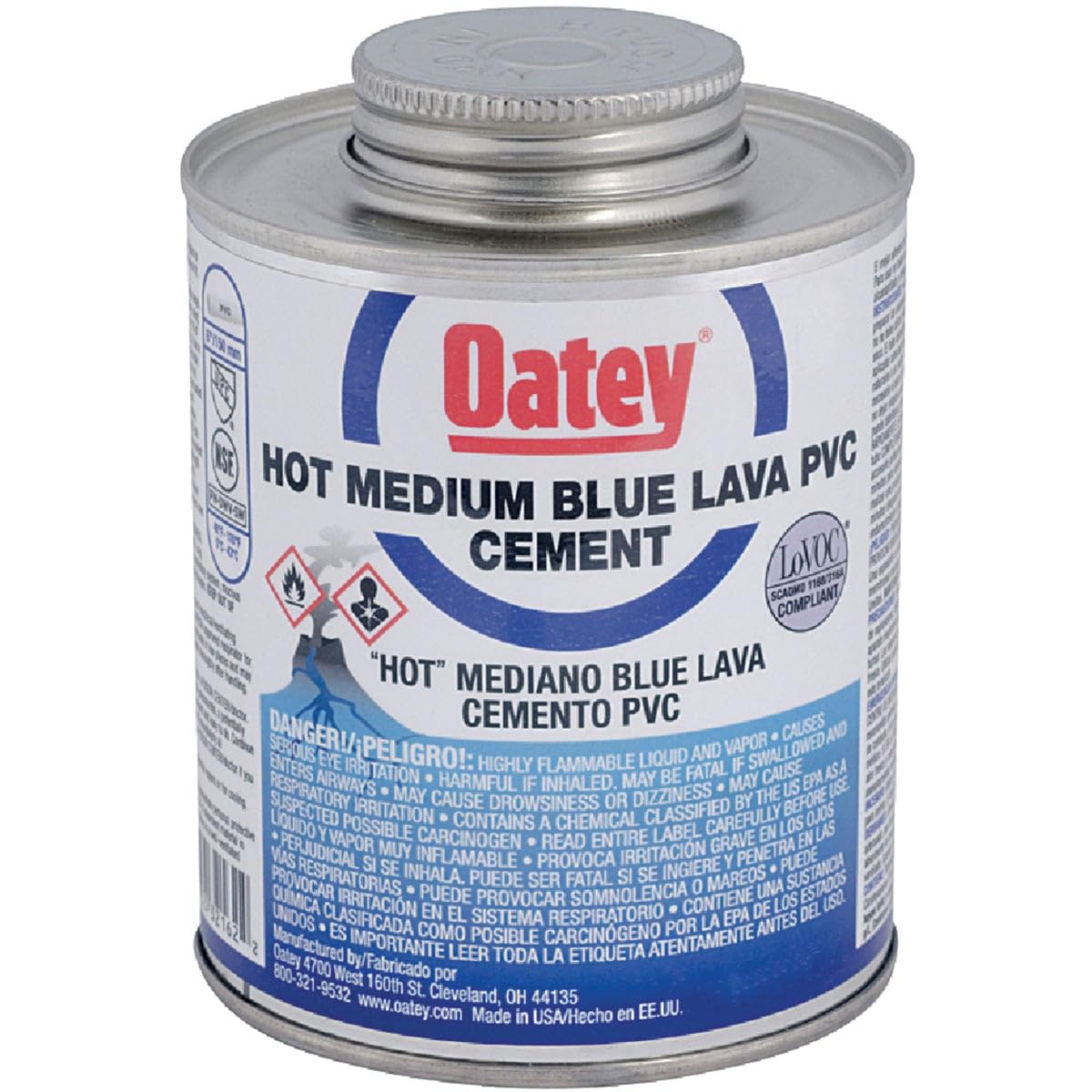 Oatey 8 Oz. Medium Bodied Blue Lava PVC Cement - 1 Each
