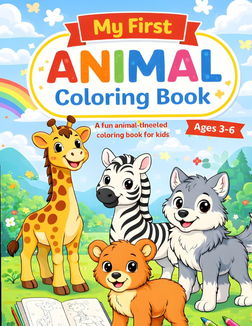 My First Animal Coloring Book: Fun & Easy Animal Coloring Pages for Kids Ages 3–6 | Cute Farm & Wild Animals for Early Learning