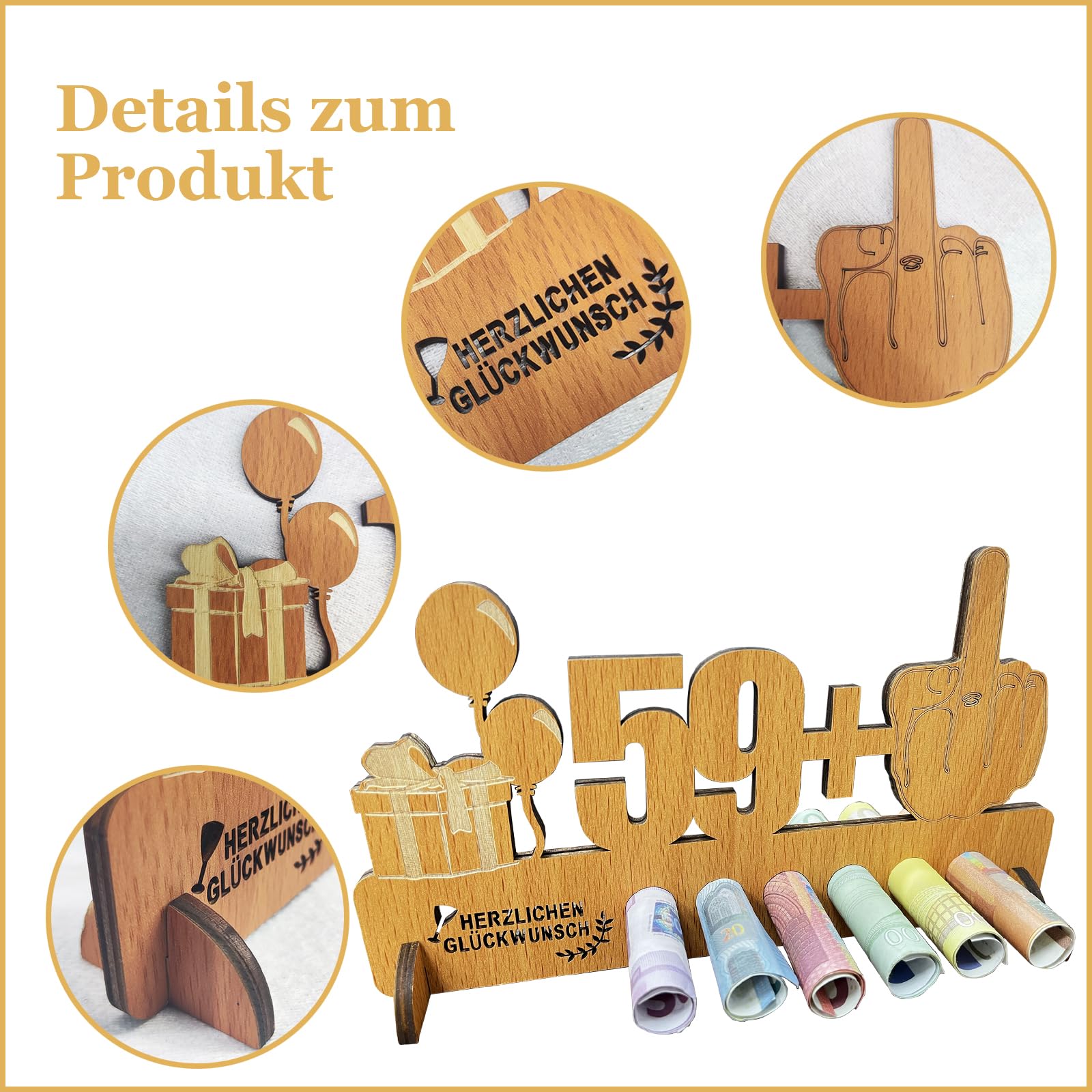 60. Geburtstag Geldgeschenk Holz - Kreative Geldgeschenkbox Für Jubiläum