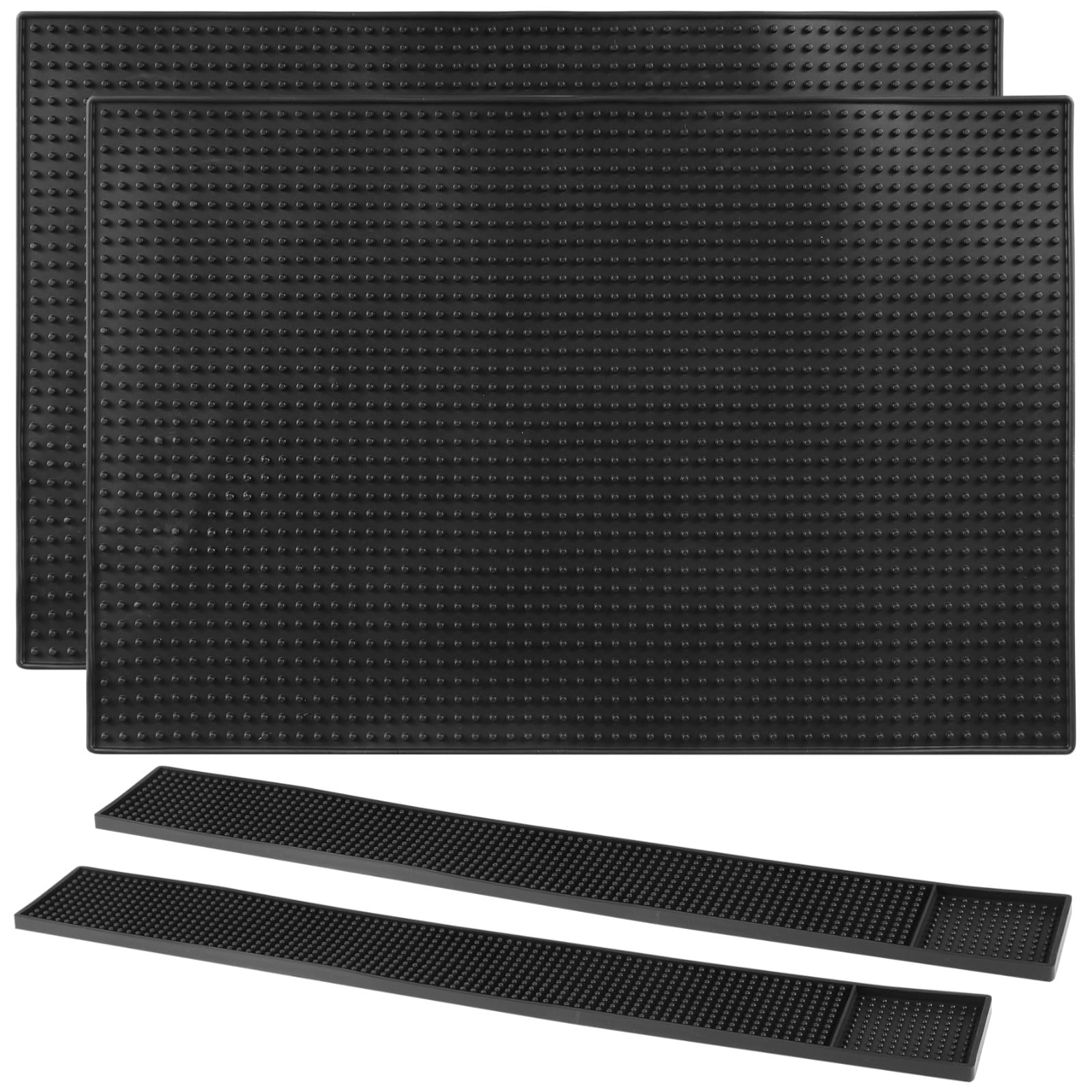 Generisch Set di 4 tappetini antiscivolo in PVC per bancone da bar, 44,9 x 30 cm e 59,9 x 7,9 cm, design a prova di perdite, ideali per banchi di casa, ristoranti e barman