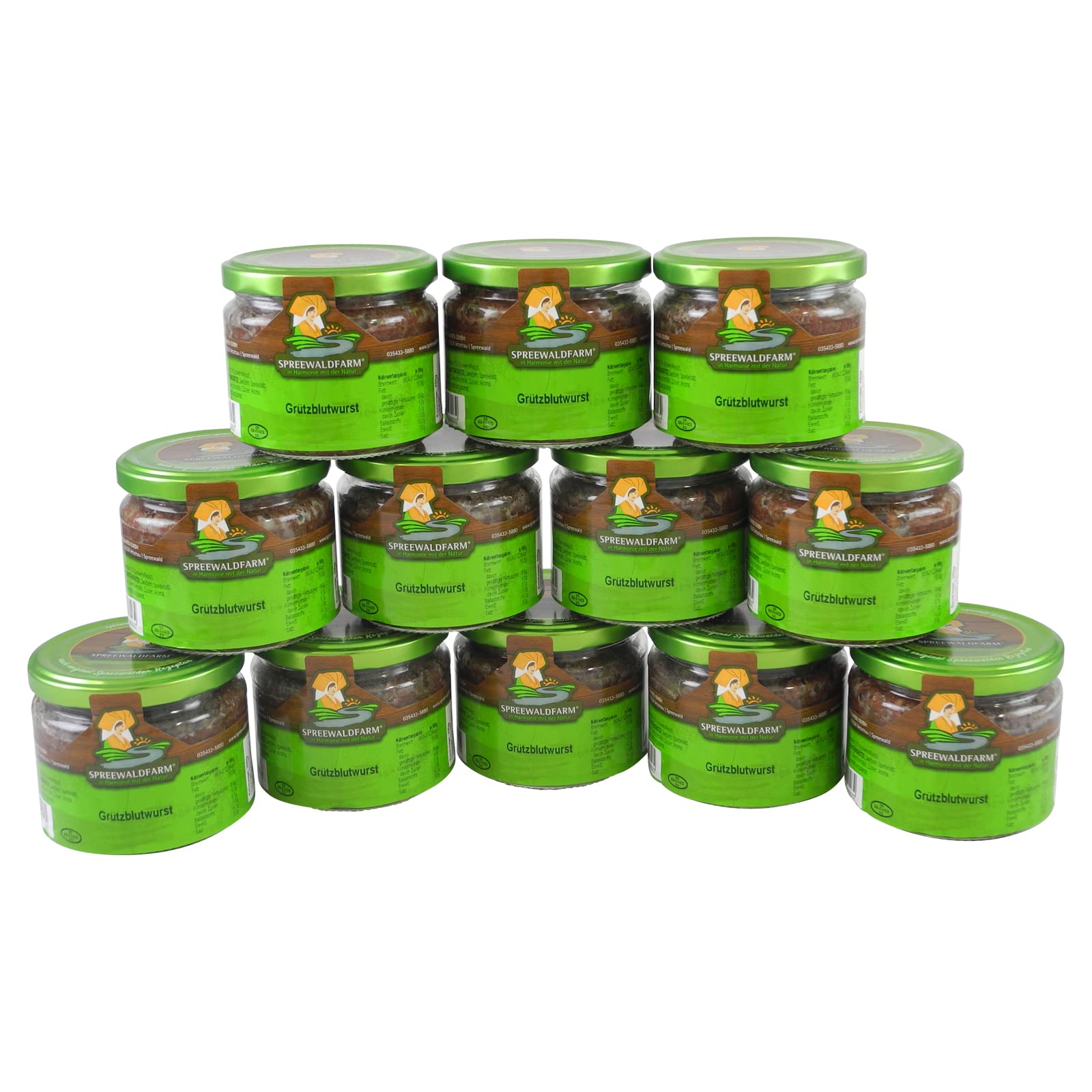 Original Spreewälder Grützblutwurst 12er Pack (12 Gläser à 250 g)