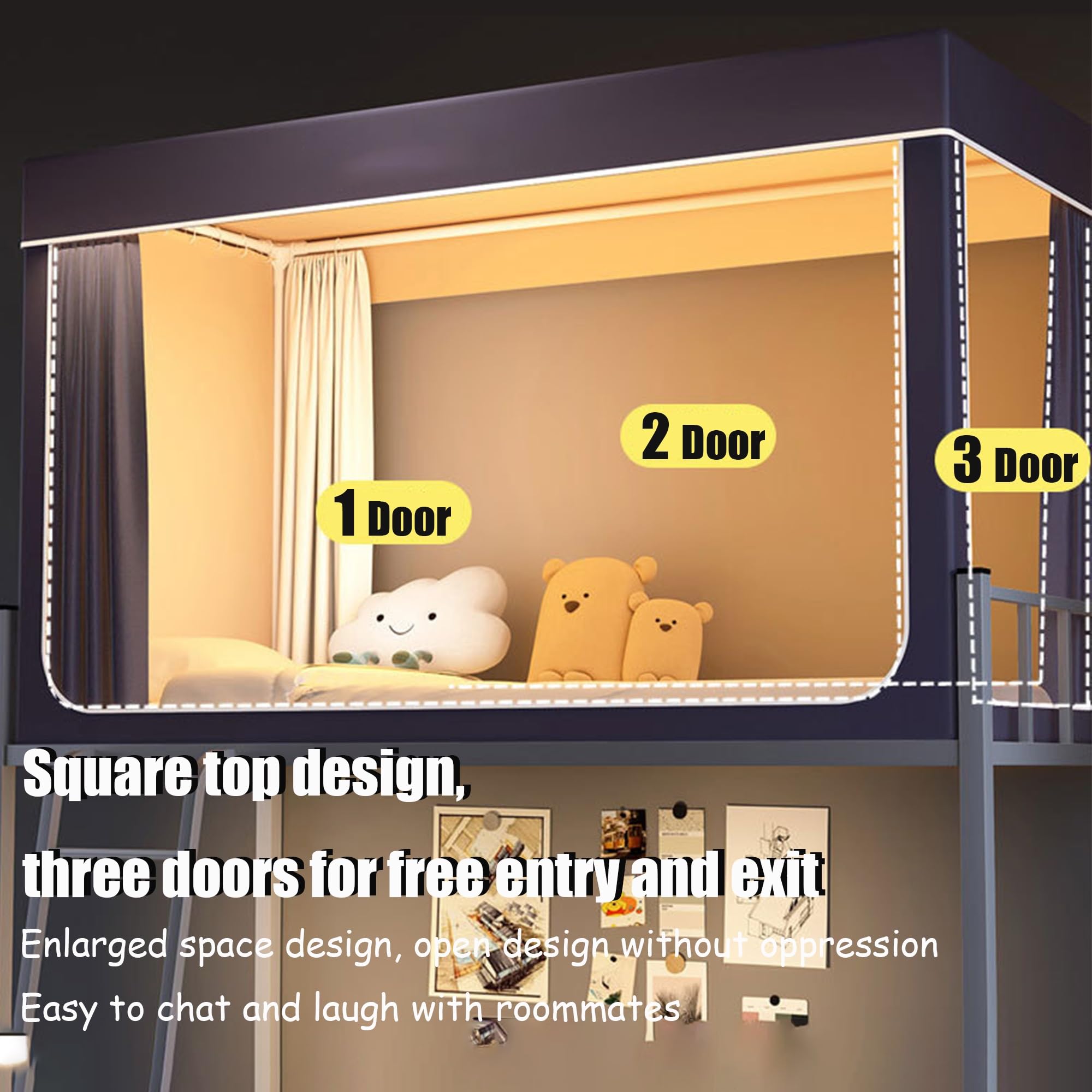 Tenda Da Letto Pop Up Per La Privacy, Leggera, Portatile, Per - Foto 8