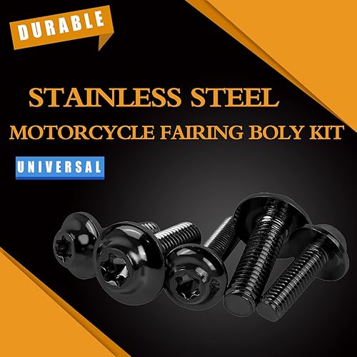 Miniatura 5 de BAIONE Worldmotop - Kit de pernos de acero inoxidable, tornillos y clips de sujeción compatibles con Yamaha, Honda, Kawasaki, Suzuki, BMW, kit de