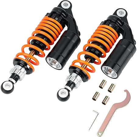 Mallofusa 11” Motorcycle Shock Absorbers – Universal Rear Suspension For Honda, Yamaha, Kawasaki & More