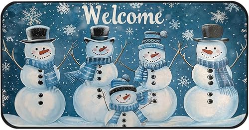 Vista 43 de Gredecor Alfombra de cocina de abeto de invierno, diseño de pájaros, antifatiga, Navidad, invierno, Navidad, decorativo, antideslizante, lavable