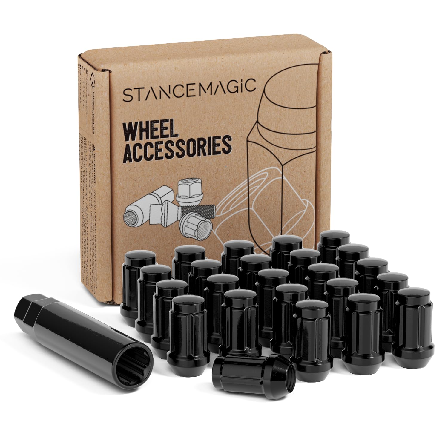 24Pc 4.5 TALL BLACK 1/2-20 SPIKE LUG NUT+KEY FIT DODGE Ram Chevy Gmc Jeep 24Pc 4.5 TALL BLACK 1/2-20 SPIKE LUG NUT+KEY FIT DODGE Ram Chevy Gmc Jeep