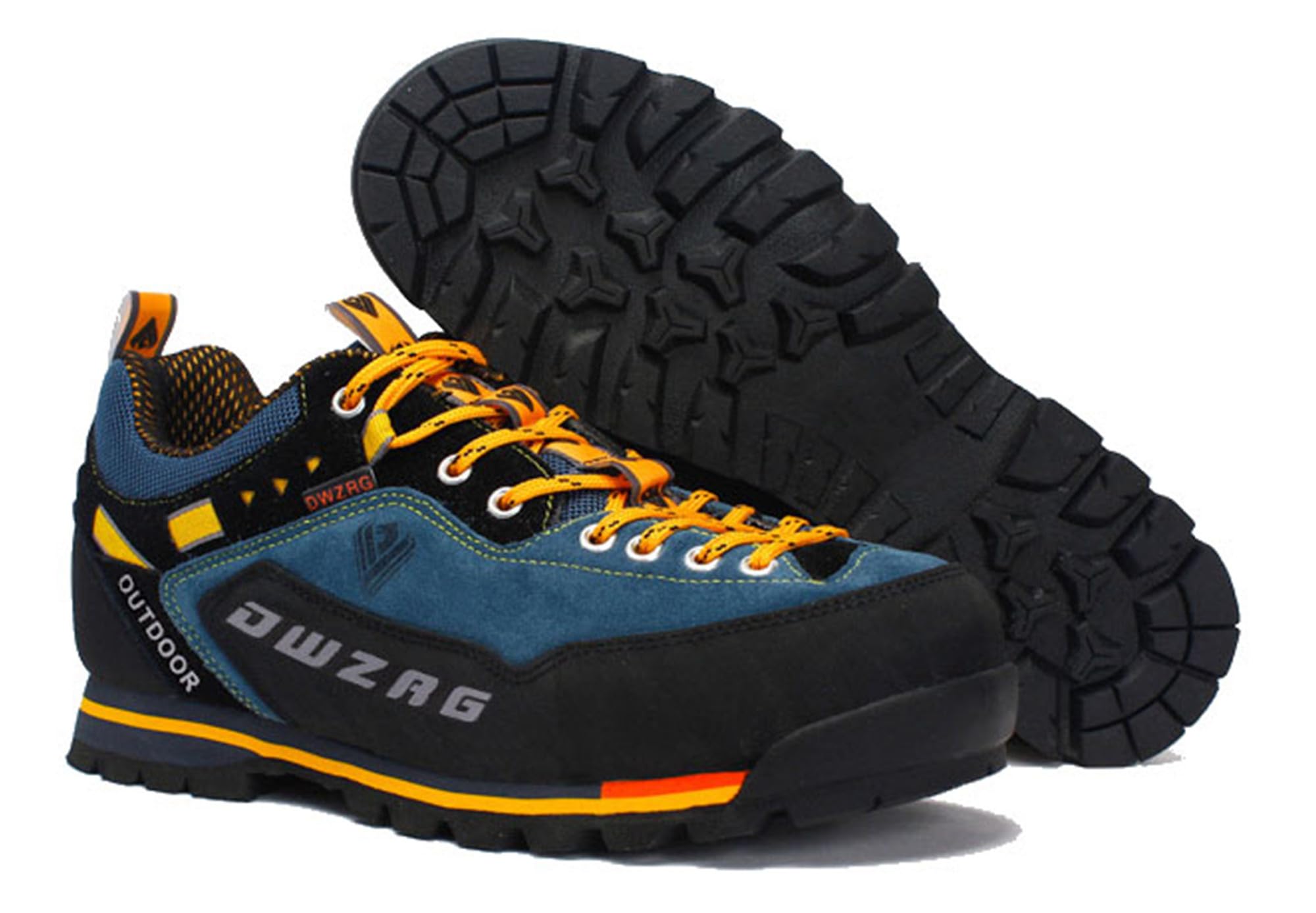 SANANG Zapatillas De Senderismo de Corte Bajo para Hombre,Zapatillas Deportivas De Ccuero para Actividades al Aire Libre. Trekking y Caza Azul,Gris,40-46