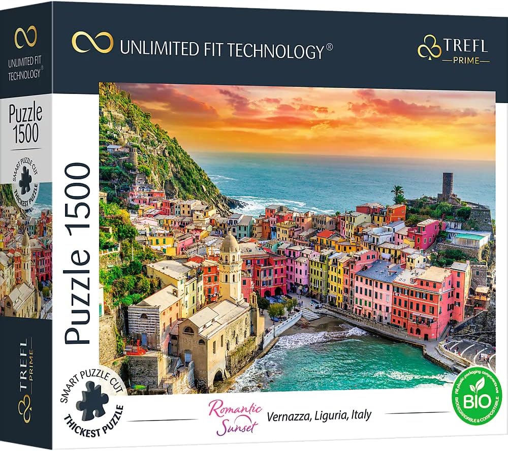 Trefl Prime 1500 Piece Puzzle Romantic Sunset Vernazza