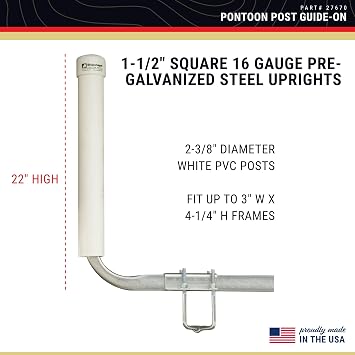 CE Smith - Guide-On Post Pontoon - Sturdy, Easy to Install Boat Trailer Accessories