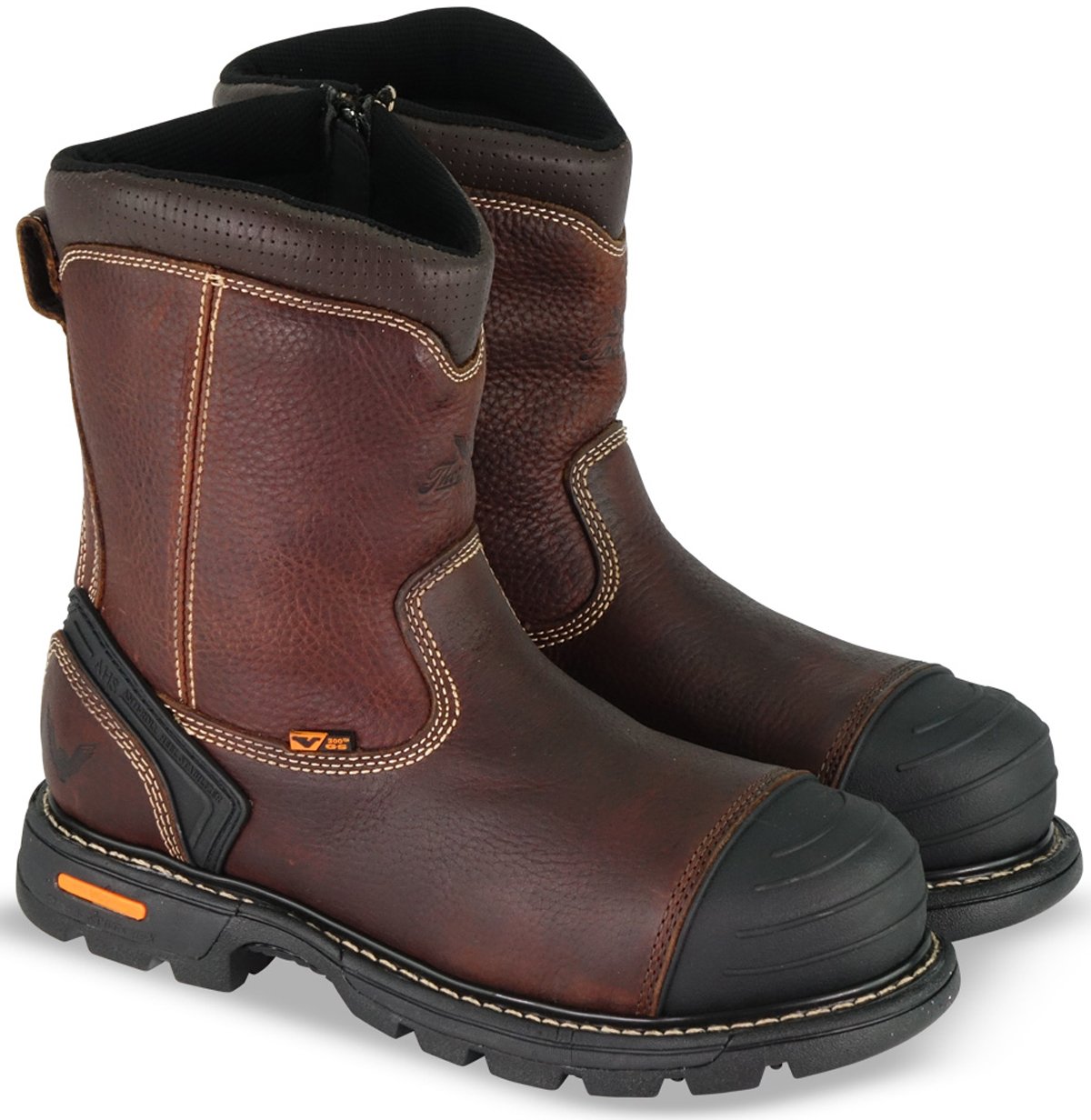 Thorogood Men's GenFlex Gen-Flex2 Series – 8? Brown Composite Safety Toe – Side-Zip Wellington 12