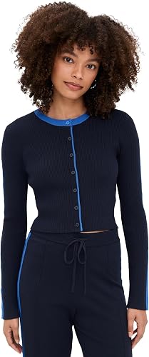 State & Lake Women's Kaia Cardigan, Navy/Cobalt, XXL