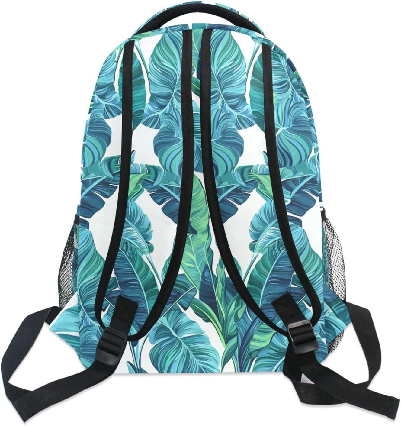 Wamika Tropical Leaves Backpacks for Kids Women Men, Palm Tree Green Computer Laptop Backpack, Casual Book Bag Travel Sports Camping Daypack