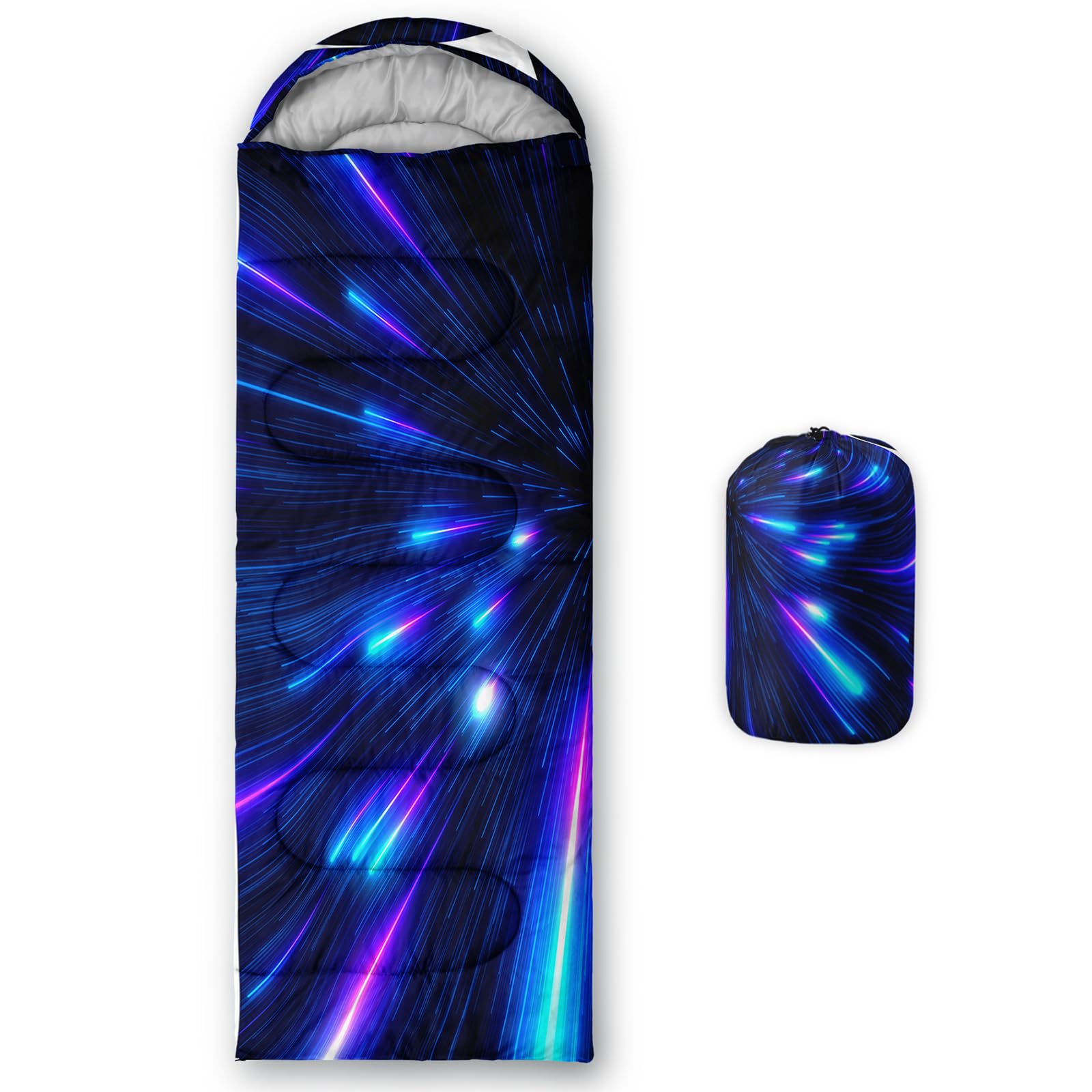 QOOMO Ball Flower Camping Sleeping Bags,3 Season Warm &amp; Cool Weather,Lightweight,Waterproof Sleeping Bags for Adults &amp; Kids,Traveling,and Outdoors,Camping Gear Equipment