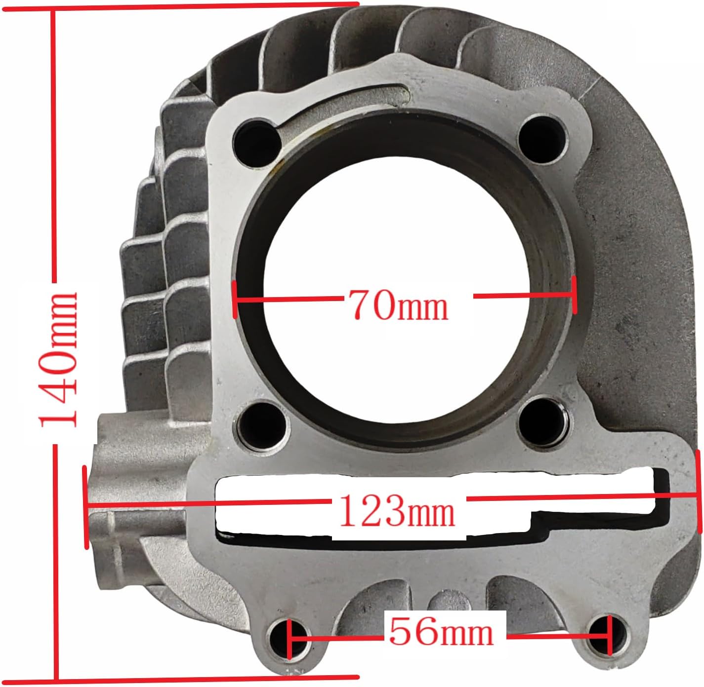RedCap 61mm Big Bore Cylinder Piston Kit with Gaskets & Rings Compatible with Honda CRF70 XR70 Chinese 70cc 4-Stroke Engines TaoTao Coolster Apollo Roketa Sunl ATVs Dirt Pit Bikes & More