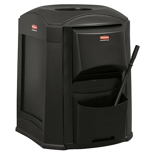 Miniatura 3 de Rubbermaid Commercial Products Kit de lavado de ventanas para contenedores frontales de tienda Landmark Series, negro, exterior para