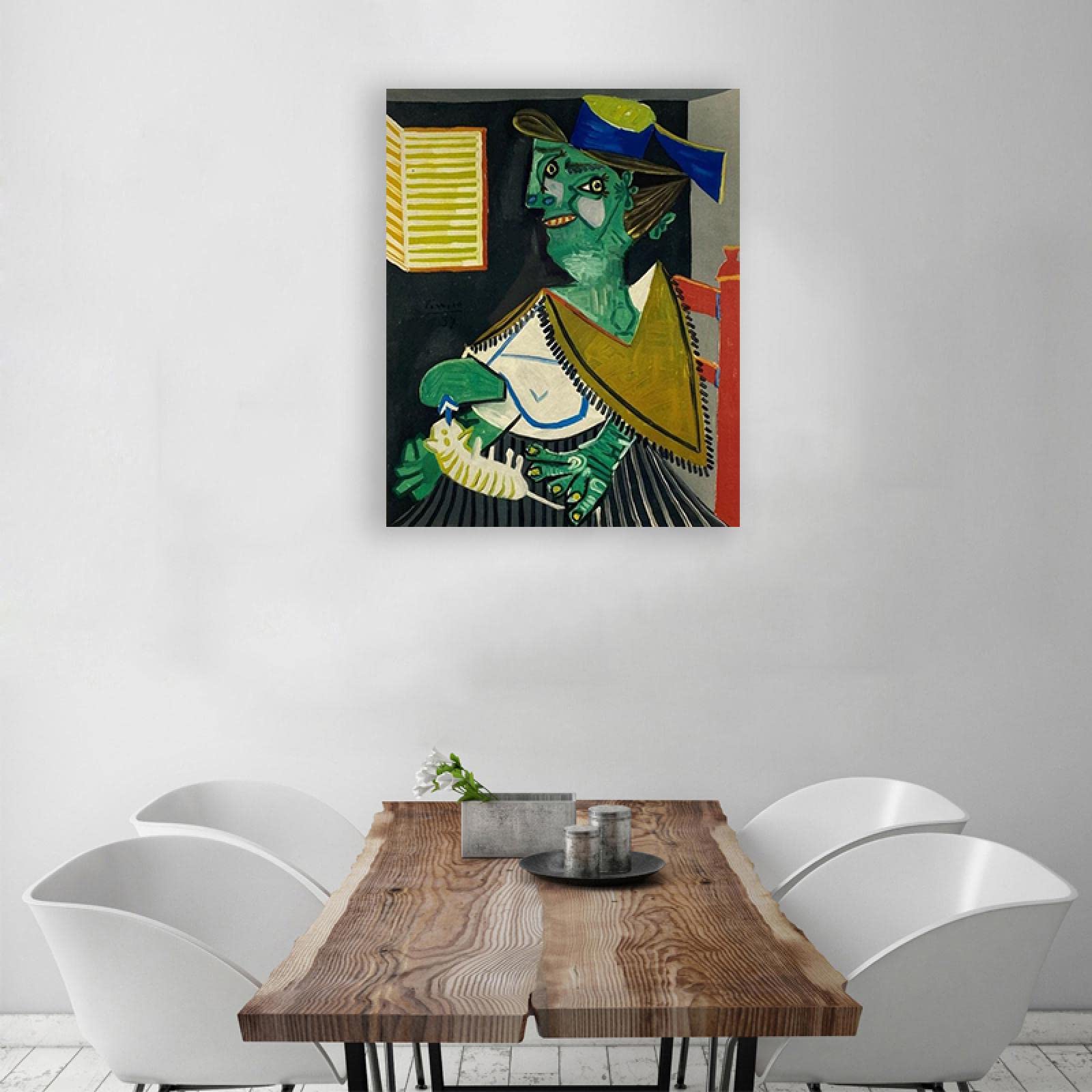 BBAUER Rose Pablo Picasso Chat Affiches Chat Toile Peinture Abstrait