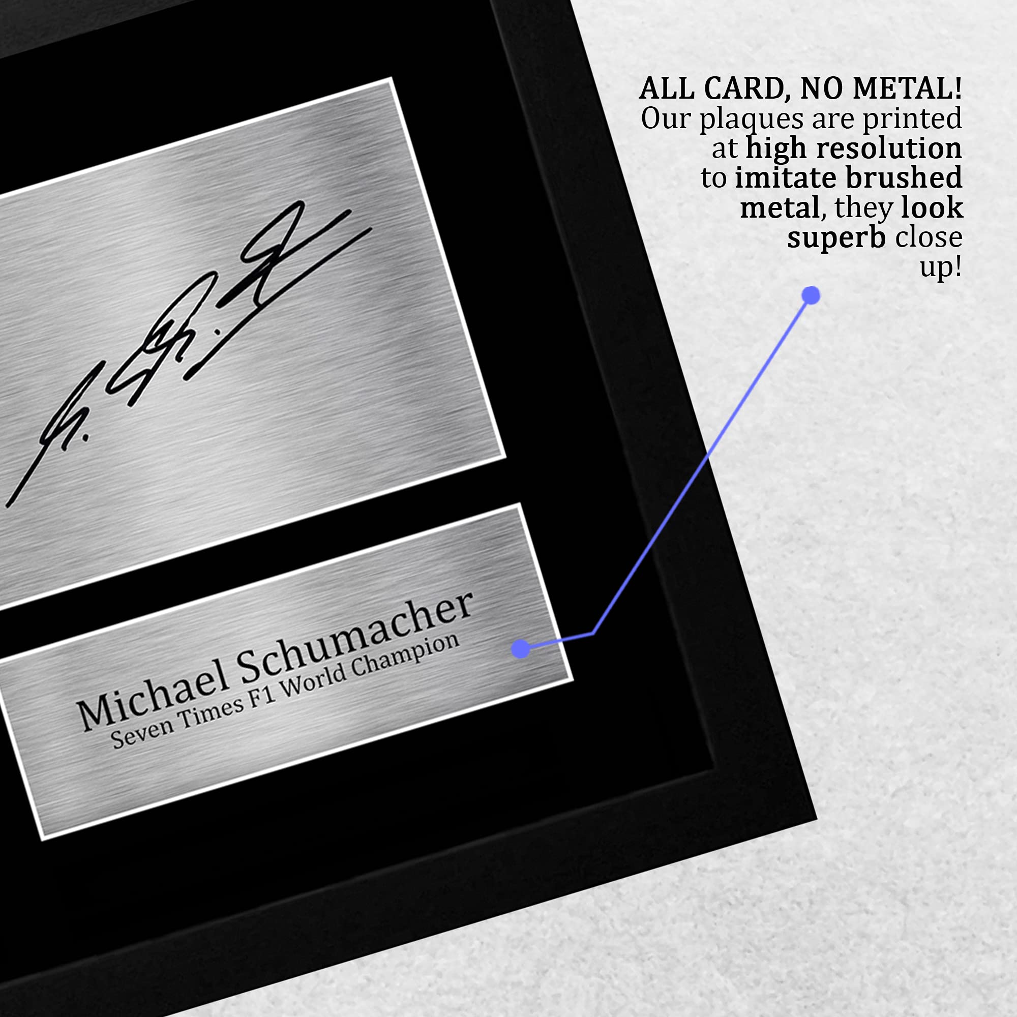 HWC Trading Michael Schumacher A4 Incorniciato Firmato Regalo Visualizzazione Delle Foto Print Immagine Autografo Stampato Per F1 Appassionati Di Formula Uno