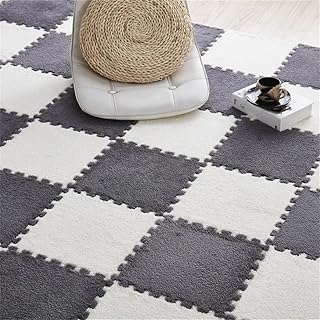 Fjnbbiot Alfombra de actividades para habitación de los niños, a prueba de golpes, suave, antideslizante, color blanco y gris, L-J, 1 cm, 20 unidades