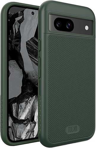 Vista 145 de TUDIA MergeGrip - Funda para Google Pixel 7a 2023, [probada en caídas de grado militar] borde elevado para protección de pantalla y cámara, doble
