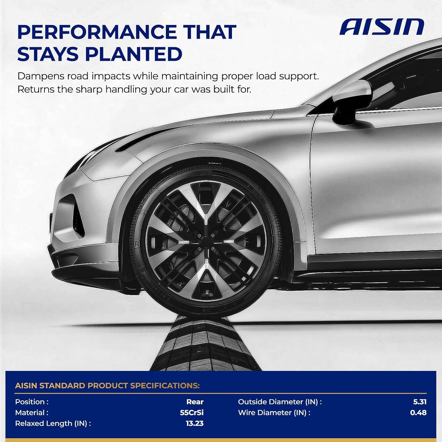 AISIN AFTERMARKET COSGM-00602 Set of 2 Rear Coil Spring - Compatible with Chevrolet HHR 2006-2011, Saturn Ion 2004-2007