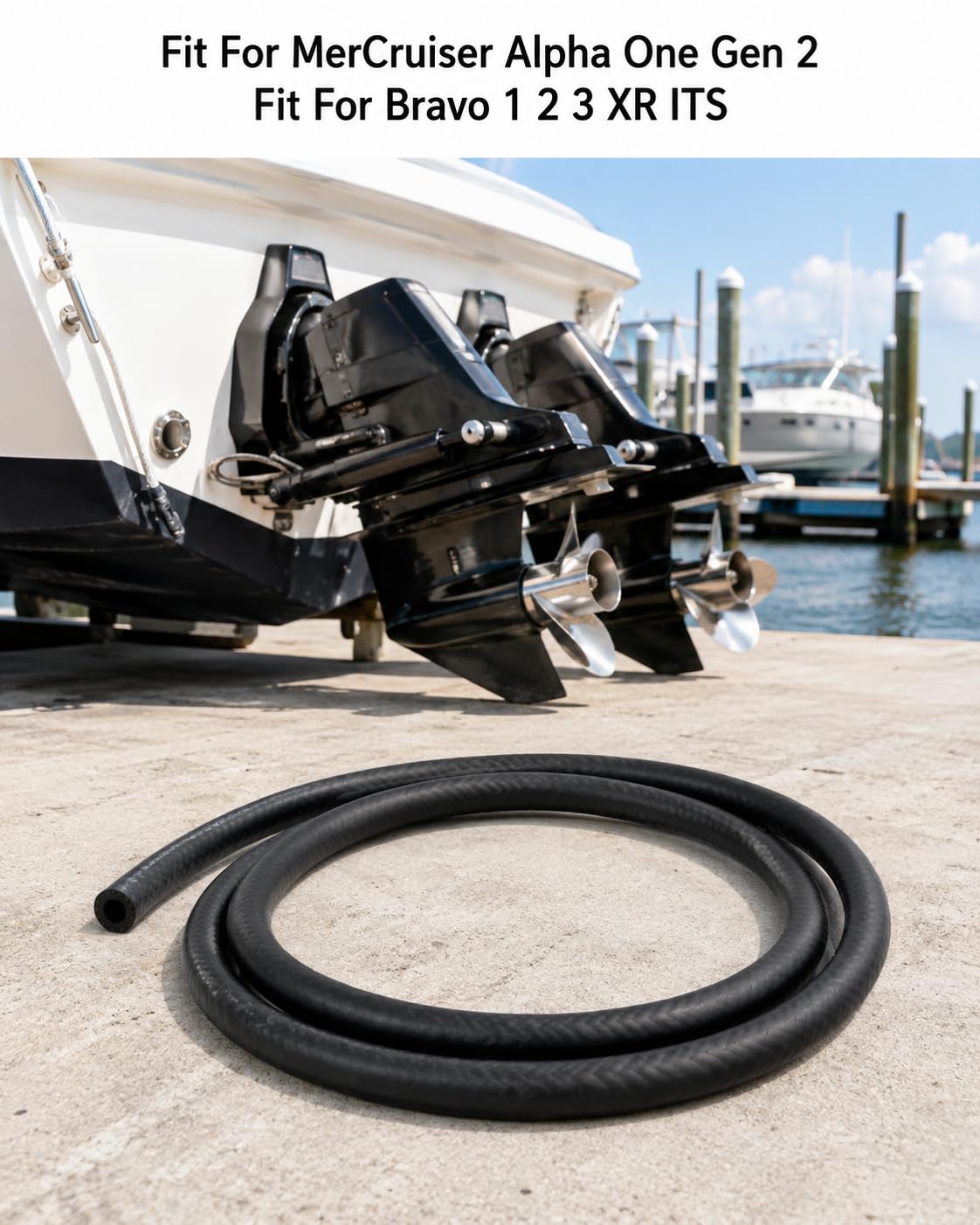 Marine Gear Lube Reservoir Hose for MerCruiser Alpha One Gen 2 Bravo 1 2 3